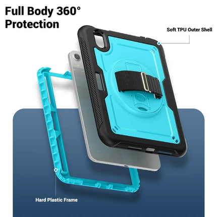 For iPad mini (2024)  /  (2021) Case Compatible with MagSafe Kickstand PC + TPU Tablet Cover