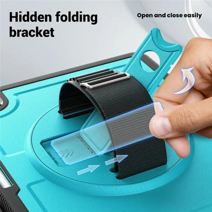 For iPad mini (2024)  /  (2021) Case Compatible with MagSafe Kickstand PC + TPU Tablet Cover