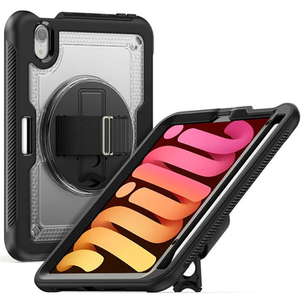 For iPad mini (2024)  /  (2021) Case Compatible with MagSafe Kickstand PC + TPU Tablet Cover - Transparent