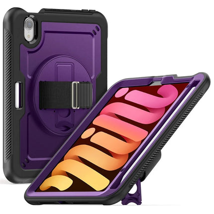 For iPad mini (2024)  /  (2021) Case Compatible with MagSafe Kickstand PC + TPU Tablet Cover - Purple