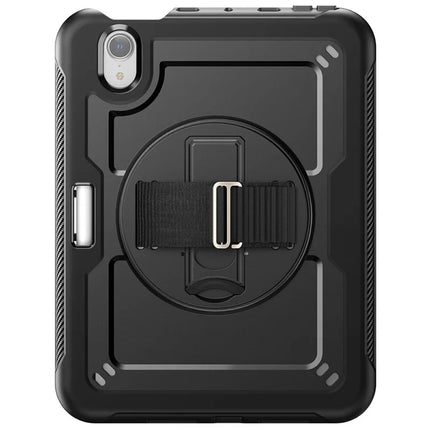 For iPad mini (2024)  /  (2021) Case Compatible with MagSafe Kickstand PC + TPU Tablet Cover with Shoulder Strap