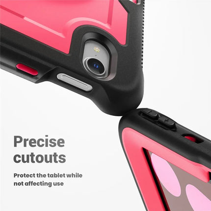 For iPad mini (2024)  /  (2021) Case Compatible with MagSafe Kickstand PC + TPU Tablet Cover with Shoulder Strap