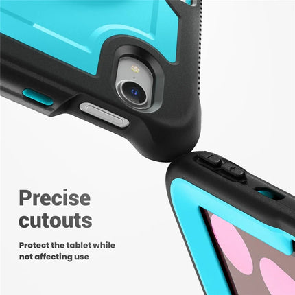 For iPad mini (2024)  /  (2021) Case Compatible with MagSafe Kickstand PC + TPU Tablet Cover with Shoulder Strap