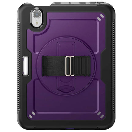 For iPad mini (2024)  /  (2021) Case Compatible with MagSafe Kickstand PC + TPU Tablet Cover with Shoulder Strap