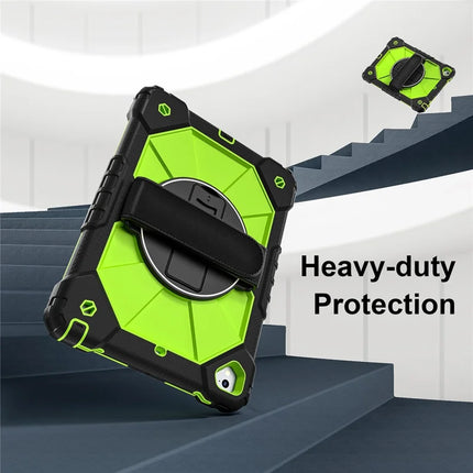 Tablet Case For iPad 9.7-inch (2018) / (2017) / Air 2 Silicone + PC Kickstand Cover with Handy Strap, Shoulder Strap