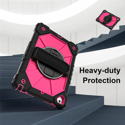 Tablet Case For iPad 9.7-inch (2018) / (2017) / Air 2 Silicone + PC Kickstand Cover with Handy Strap, Shoulder Strap