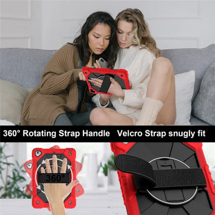 Tablet Case For iPad 9.7-inch (2018) / (2017) / Air 2 Silicone + PC Kickstand Cover with Handy Strap, Shoulder Strap