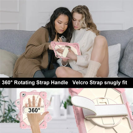 Tablet Case For iPad 9.7-inch (2018) / (2017) / Air 2 Silicone + PC Kickstand Cover with Handy Strap, Shoulder Strap