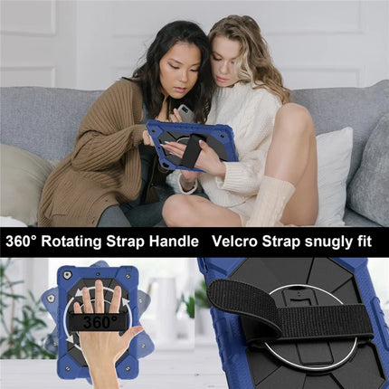 Tablet Case For iPad 10.2 (2021) / (2020) / (2019) Silicone + PC Kickstand Cover with Handy Strap, Shoulder Strap