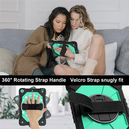 Tablet Case For iPad 10.2 (2021) / (2020) / (2019) Silicone + PC Kickstand Cover with Handy Strap, Shoulder Strap