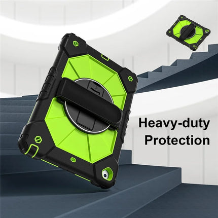 Tablet Case For iPad 10.2 (2021) / (2020) / (2019) Silicone + PC Kickstand Cover with Handy Strap, Shoulder Strap