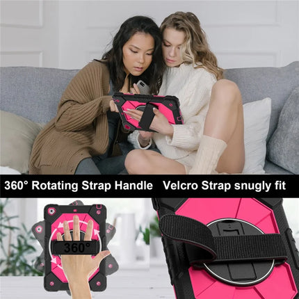 Tablet Case For iPad 10.2 (2021) / (2020) / (2019) Silicone + PC Kickstand Cover with Handy Strap, Shoulder Strap