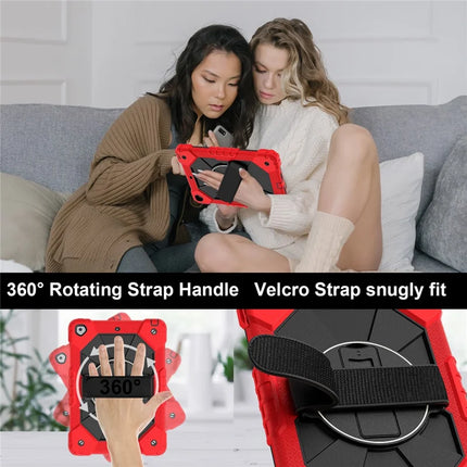 Tablet Case For iPad 10.2 (2021) / (2020) / (2019) Silicone + PC Kickstand Cover with Handy Strap, Shoulder Strap