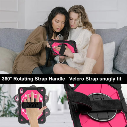 For iPad 10.9 (2022) Case Silicone + PC Kickstand Tablet Cover with Handy Strap, Shoulder Strap