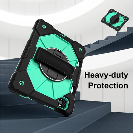 Tablet Case For iPad Pro 11 (2022) / (2021) / (2020) / (2018) / iPad Air (2022) / (2020) Silicone + PC Kickstand Cover with Strap