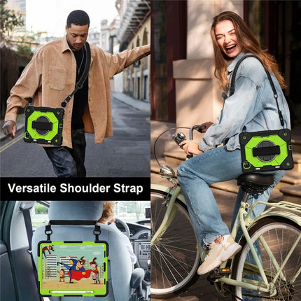 Tablet Case For iPad Pro 11 (2022) / (2021) / (2020) / (2018) / iPad Air (2022) / (2020) Silicone + PC Kickstand Cover with Strap