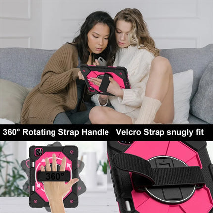 Tablet Case For iPad Pro 11 (2022) / (2021) / (2020) / (2018) / iPad Air (2022) / (2020) Silicone + PC Kickstand Cover with Strap