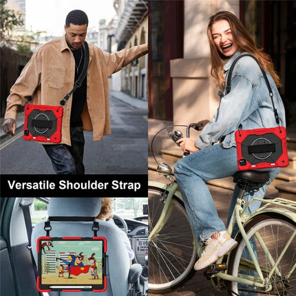 Tablet Case For iPad Pro 11 (2022) / (2021) / (2020) / (2018) / iPad Air (2022) / (2020) Silicone + PC Kickstand Cover with Strap