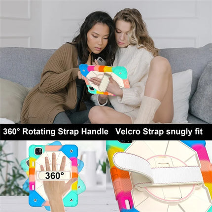 Tablet Case For iPad Pro 11 (2022) / (2021) / (2020) / (2018) / iPad Air (2022) / (2020) Silicone + PC Kickstand Cover with Strap