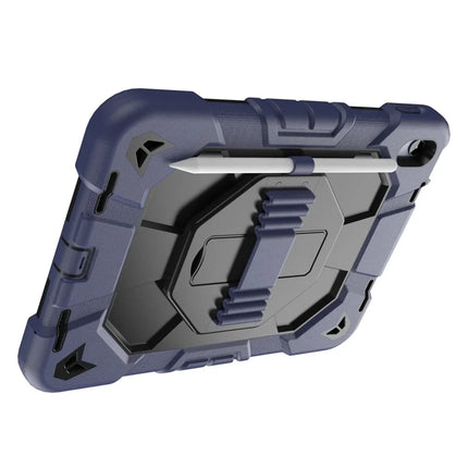 For iPad 10.9 (2022) Case with Kickstand Wrist Strap PC + Silicone Tablet Cover