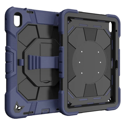 For iPad 10.9 (2022) Case with Kickstand Wrist Strap PC + Silicone Tablet Cover