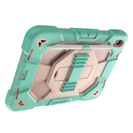 For iPad 10.9 (2022) Case with Kickstand Wrist Strap PC + Silicone Tablet Cover