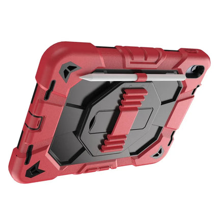 For iPad 10.9 (2022) Case with Kickstand Wrist Strap PC + Silicone Tablet Cover