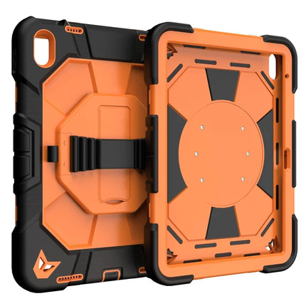 For iPad 10.9 (2022) Case with Kickstand Wrist Strap PC + Silicone Tablet Cover