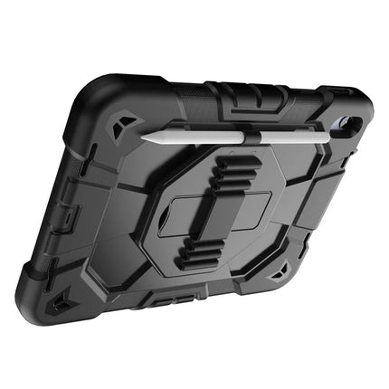 For iPad 10.9 (2022) Case with Kickstand Wrist Strap PC + Silicone Tablet Cover
