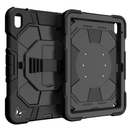 For iPad 10.9 (2022) Case with Kickstand Wrist Strap PC + Silicone Tablet Cover