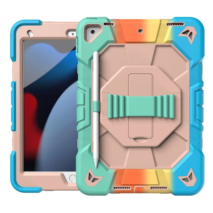 Tablet Case For iPad 10.2 (2021) / (2020) / (2019) PC + Silicone Wrist Strap Protective Cover