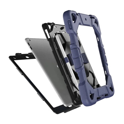Tablet Case For iPad 10.2 (2021) / (2020) / (2019) PC + Silicone Wrist Strap Protective Cover