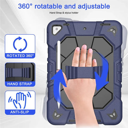 Tablet Case For iPad 10.2 (2021) / (2020) / (2019) PC + Silicone Wrist Strap Protective Cover
