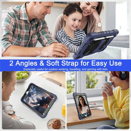 Tablet Case For iPad 10.2 (2021) / (2020) / (2019) PC + Silicone Wrist Strap Protective Cover