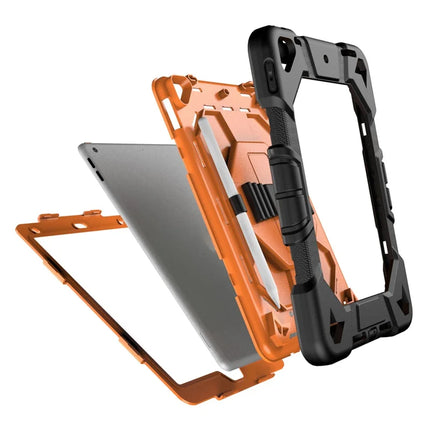 Tablet Case For iPad 10.2 (2021) / (2020) / (2019) PC + Silicone Wrist Strap Protective Cover