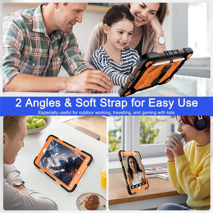 Tablet Case For iPad 10.2 (2021) / (2020) / (2019) PC + Silicone Wrist Strap Protective Cover
