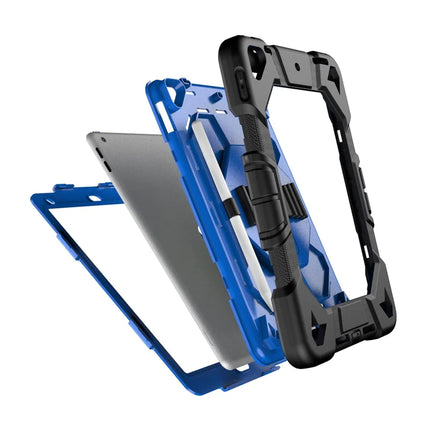 Tablet Case For iPad 10.2 (2021) / (2020) / (2019) PC + Silicone Wrist Strap Protective Cover