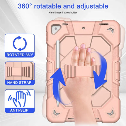 Tablet Case For iPad 10.2 (2021) / (2020) / (2019) PC + Silicone Wrist Strap Protective Cover
