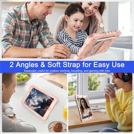 Tablet Case For iPad 10.2 (2021) / (2020) / (2019) PC + Silicone Wrist Strap Protective Cover