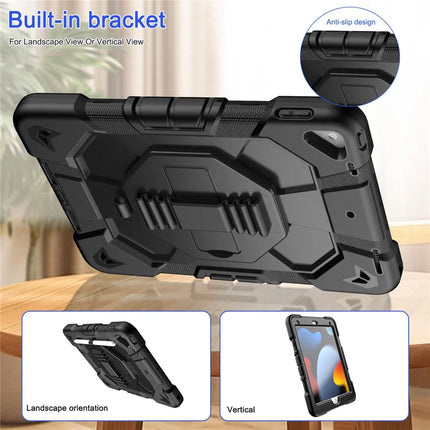 Tablet Case For iPad 10.2 (2021) / (2020) / (2019) PC + Silicone Wrist Strap Protective Cover