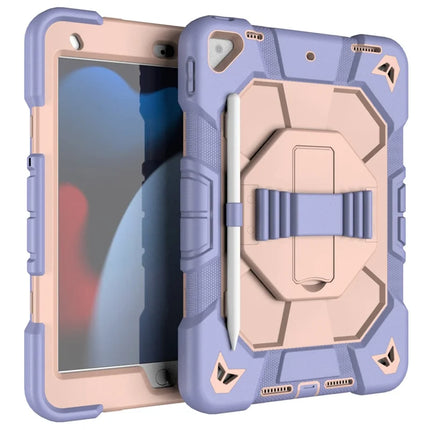 Tablet Case For iPad 10.2 (2021) / (2020) / (2019) PC + Silicone Wrist Strap Protective Cover