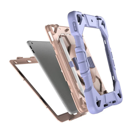 Tablet Case For iPad 10.2 (2021) / (2020) / (2019) PC + Silicone Wrist Strap Protective Cover
