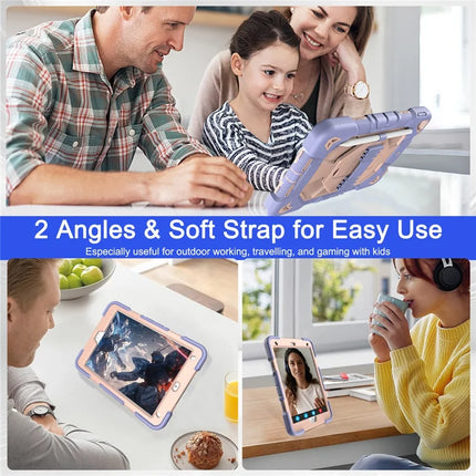 Tablet Case For iPad 10.2 (2021) / (2020) / (2019) PC + Silicone Wrist Strap Protective Cover