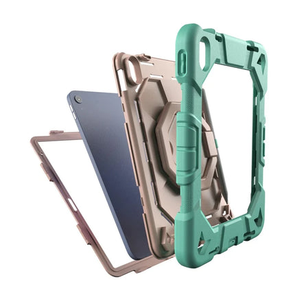 For iPad 10.9 (2022) Case with Hand Grip Kickstand PC + Silicone Tablet Cover