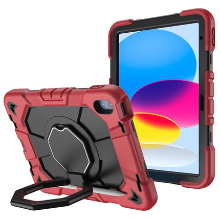 For iPad 10.9 (2022) Case with Hand Grip Kickstand PC + Silicone Tablet Cover