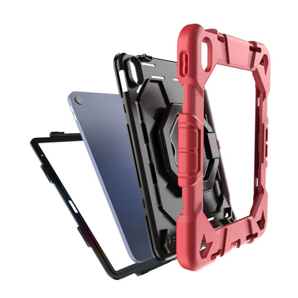 For iPad 10.9 (2022) Case with Hand Grip Kickstand PC + Silicone Tablet Cover