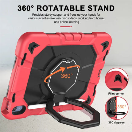 For iPad 10.9 (2022) Case with Hand Grip Kickstand PC + Silicone Tablet Cover