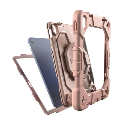 For iPad 10.9 (2022) Case with Hand Grip Kickstand PC + Silicone Tablet Cover