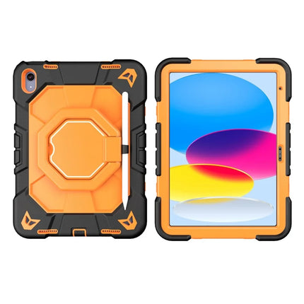 For iPad 10.9 (2022) Case with Hand Grip Kickstand PC + Silicone Tablet Cover
