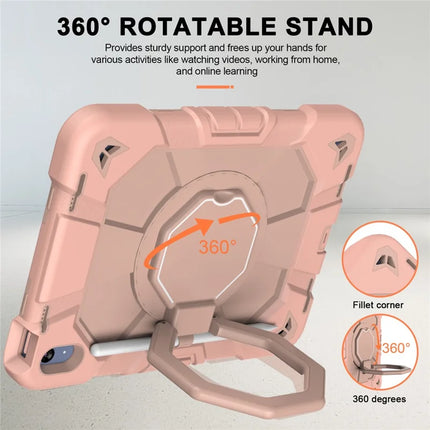 For iPad 10.9 (2022) Case with Hand Grip Kickstand PC + Silicone Tablet Cover